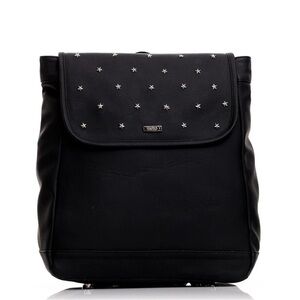 Elegant Black Backpack with Star Accents